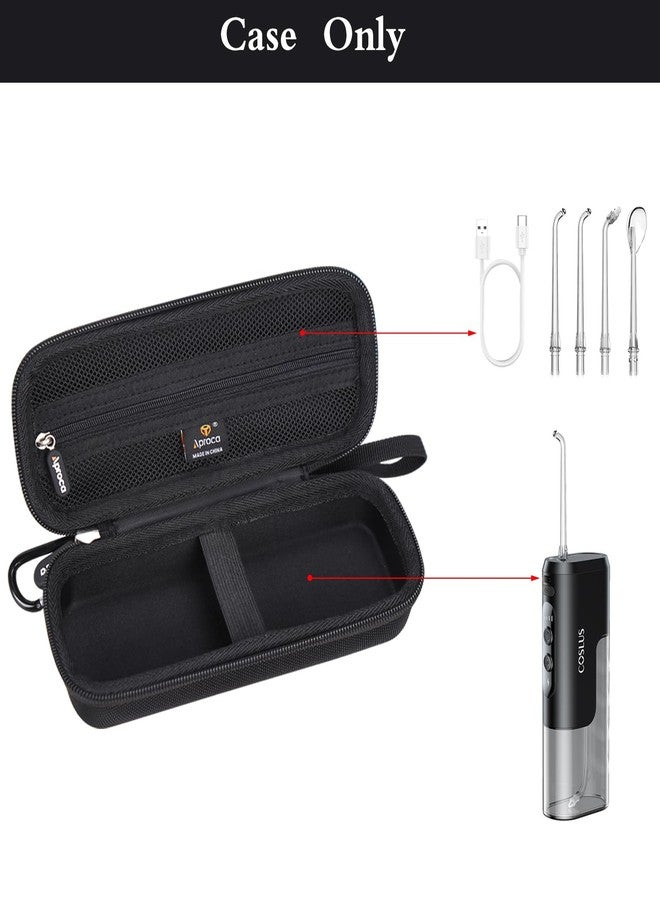 Aproca Case Compatible with COSLUS Mini Water Flosser, Storage Portable Bag for Accessories - Black (Case Only) - Image 2
